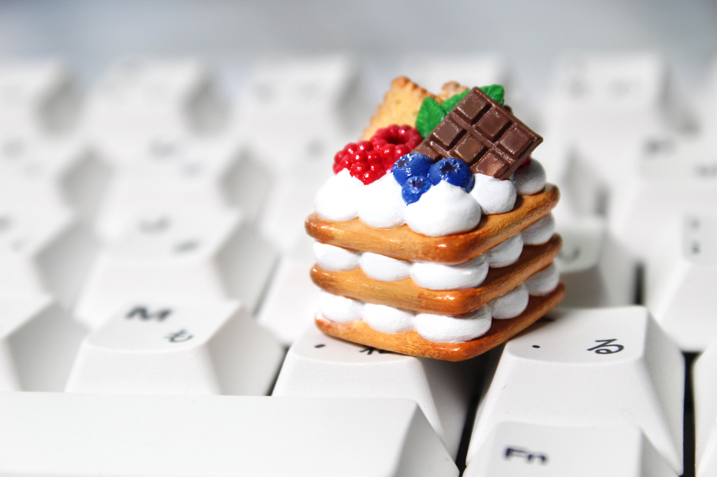 Berries and Cream Shortbread Cake | Dessert Cake Artisan Keycap