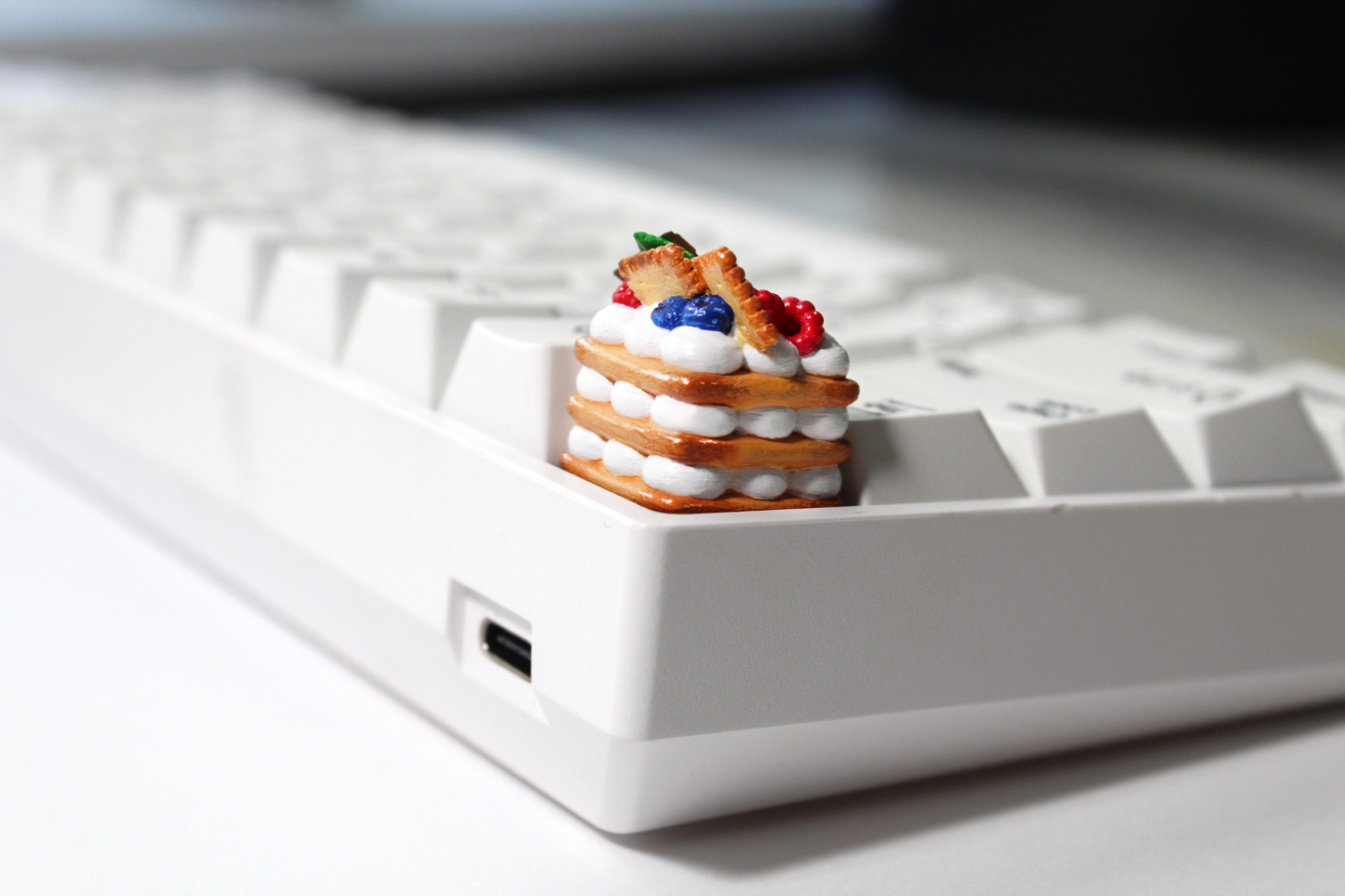 Berries and Cream Shortbread Cake | Dessert Cake Artisan Keycap