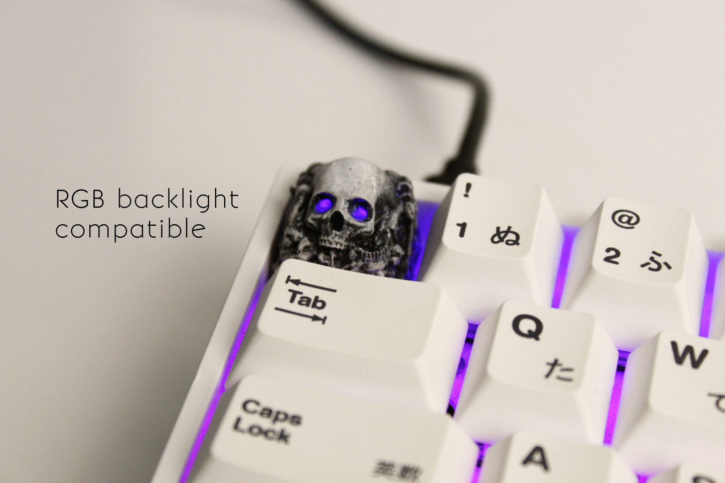 Skull and Bones | Spooky Halloween Artisan Keycap image 1
