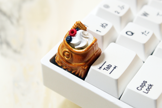 Taiyaki Artisan Keycap | Cute Miniature Food Key for Cherry MX Mechanical Keyboard